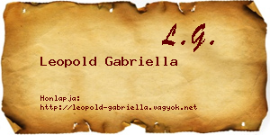 Leopold Gabriella névjegykártya